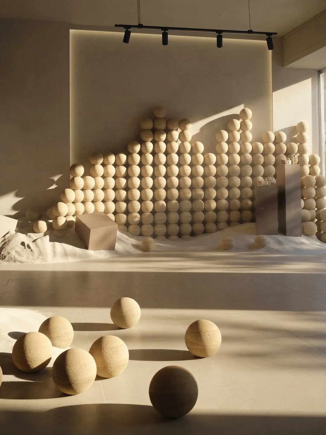 Amouage Translates Omani Landscapes Through Modular Sand Spheres in Seongsu - Image 1