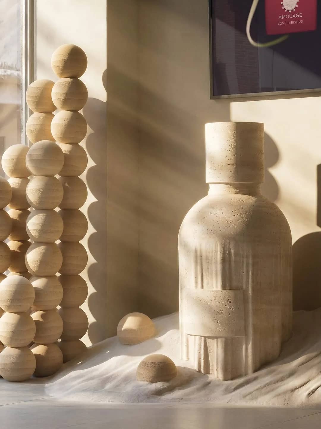 Amouage Translates Omani Landscapes Through Modular Sand Spheres in Seongsu - Image 3